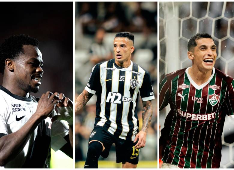 Carlos Gómez, Kevin Castaño y Kevin Serna son referentes en sus equipos. FOTOS: X VascodaGama, Atletico y Fluminense