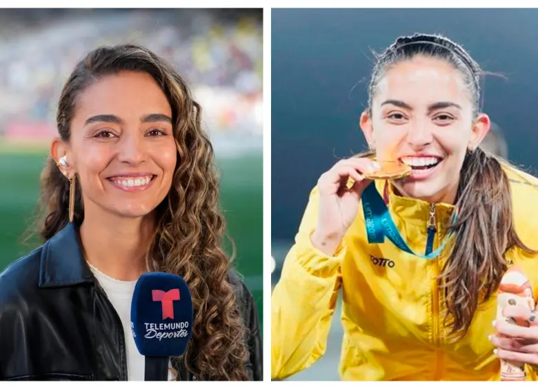 Isabella Echeverri disfrutó del fútbol representando a Colombia en las canchas y hoy también lo hace desde los medios de comunicación. FOTOS CORTESÍA Y FCF