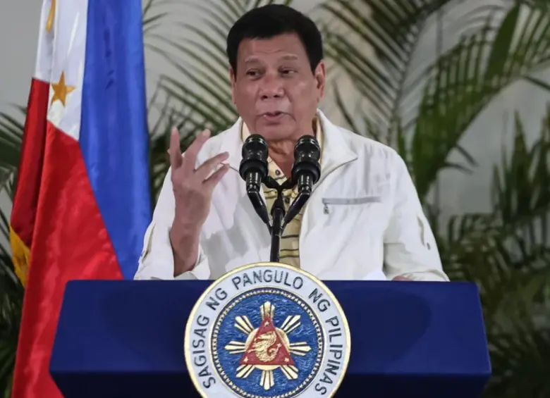 Rodrigo Duterte cuando fue presidente de Filipinas. FOTO: GETTY