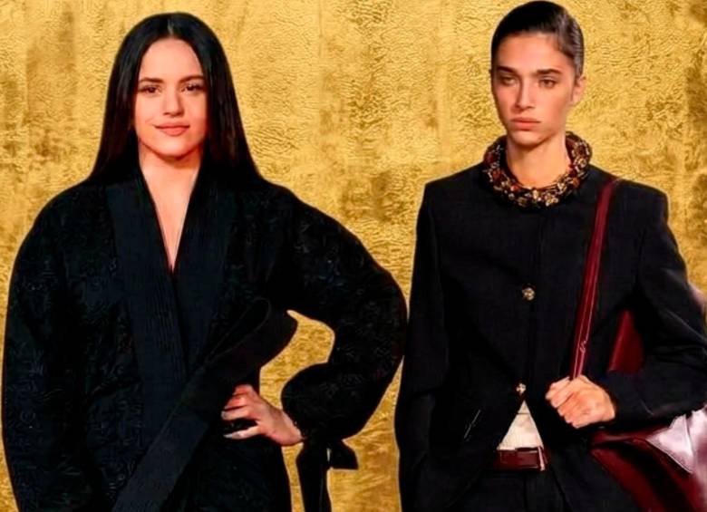 La cantante española Rosalía y la modelo francesa Loli Bahía. Fotos: Getty.
