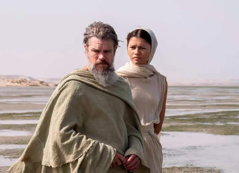 Matt Damon y Zendaya en una de las escenas de La Odisea, en cines a partir de este 16 de julio. FOTO Cortesía Universal Pictures