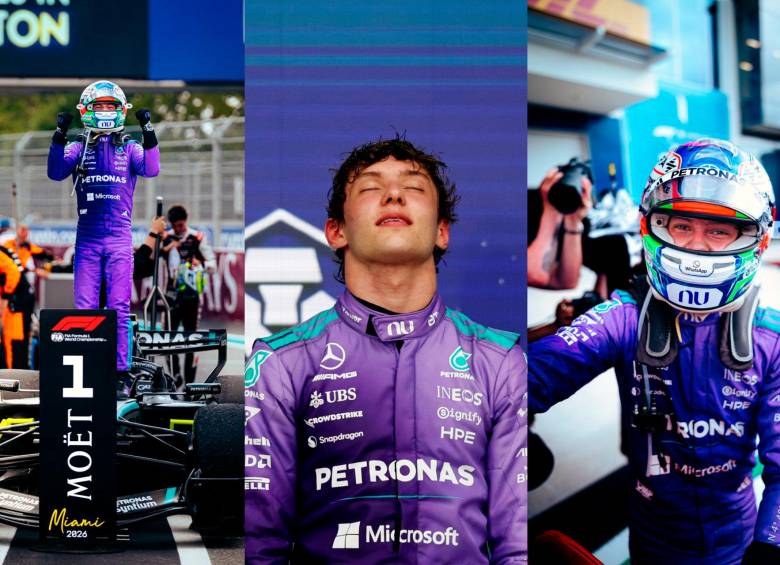 l joven piloto italiano Kimi Antonelli (Mercedes) afianzó su liderato de la Fórmula 1 al ganar este domingo el Gran Premio de Miami. FOTOS: CORTESÍA ESCUDERÍA MERCEDES