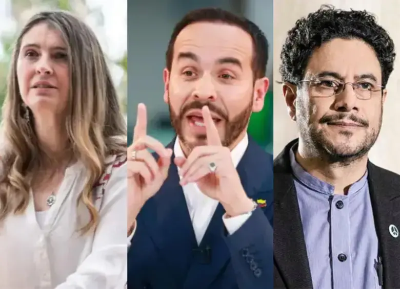 Iván Cepeda, Abelardo de la Espriella y Paloma Valencia lideran la intención de voto para la primera vuelta. Foto: EL COLOMBIANO