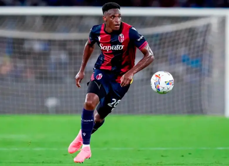 El defensa central colombiano Jhon Lucumí es una de las fichas importantes d Bologna. FOTO: GETTY