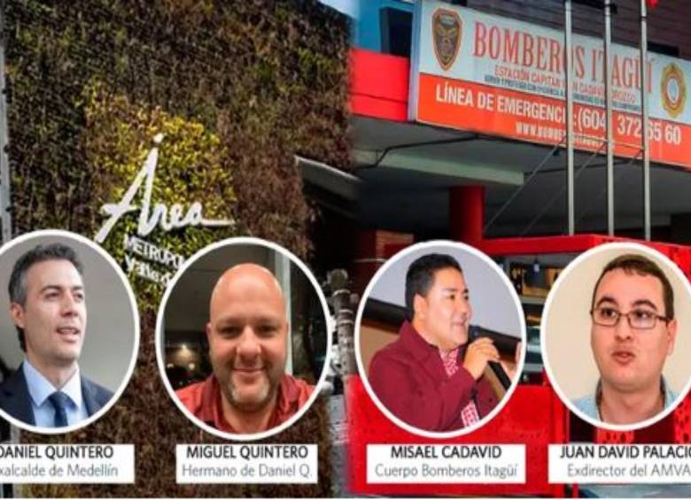 Algunos de los señalados e imputados en uno de los casos de corrupción en el Área Metropolitana. FOTO: EL COLOMBIANO