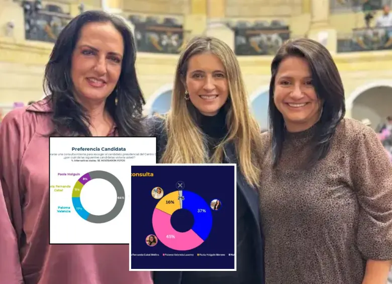 Por el aval del Centro Democrático se enfrentaron las congresistas María Fernanda Cabal, Paloma Valencia y Paola Holguín. Fotos: Redes sociales X
