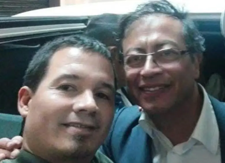 Wilmar Mejía junto al presidente Gustavo Petro. Foto: tomada de redes sociales.