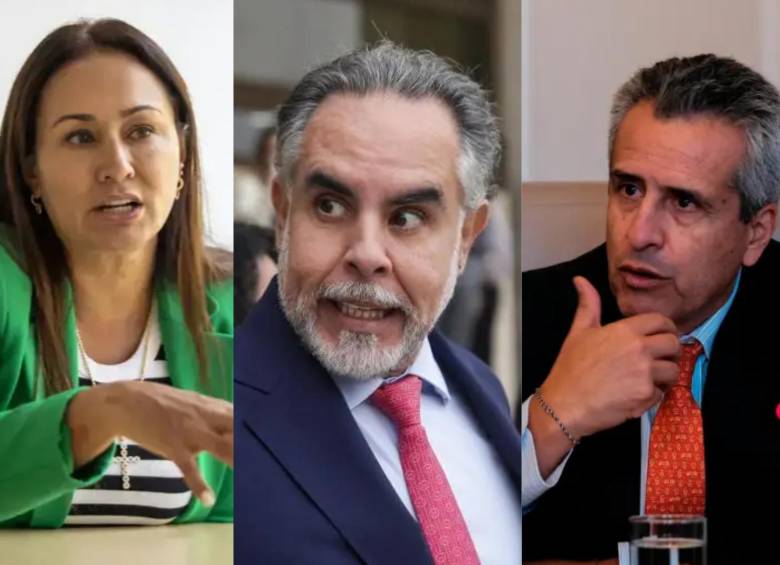 Berenice Bedoya, congresista; Armando Benedetti, ministro del Interior; y Luis Fernando Velasco, exministro del Interior. FOTOS: Colprensa