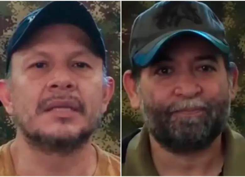 Ellos son los dos funcionarios de la Fiscalía que el ELN secuestró en Arauca. FOTOS: Captura de video 