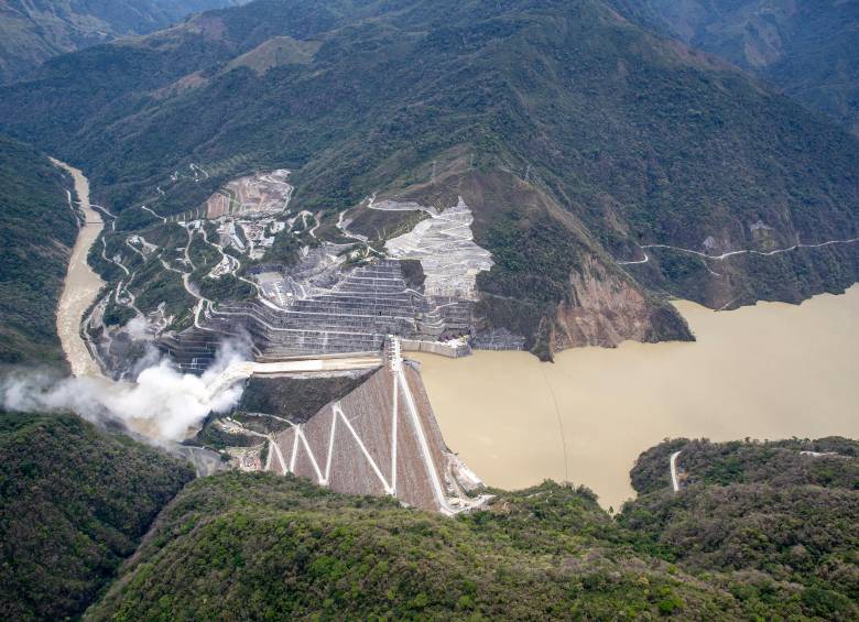 Aspecto del vertedero de la central de Hidroituango. FOTO: Juan Antonio Sánchez