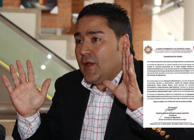 El político y bombero Misael Cadavid, hoy involucrado en un escándalo de corrupción. FOTO: EL COLOMBIANO