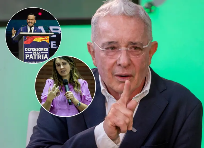 El expresidente Álvaro Uribe Vélez ha manifestado en varias ocasiones que, en caso de que Paloma Valencia no llegue a segunda vuelta, apoyaría a Abelardo de la Espriella. Fotos: Juan Antonio Sánchez Ocampo, Jaime Pérez Munévar y Colprensa