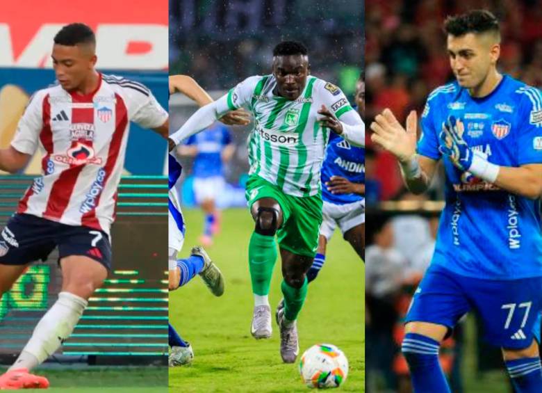 Junior FC y Atlético Nacional lideraron las transferencias más altas del fútbol colombiano en 2025. FOTO: COLPRENSA Y EL COLOMBIANO
