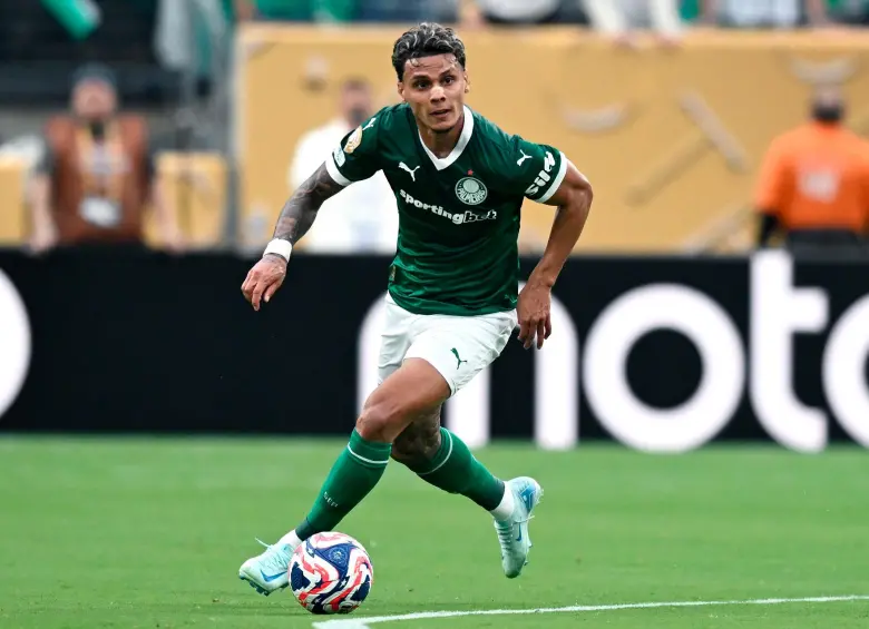 Richard Ríos, del Palmeiras brasileño, ha sido uno de los jugadores colombianos con mejor rendimiento hasta ahora en el Mundial de Clubes. FOTO: GETTY