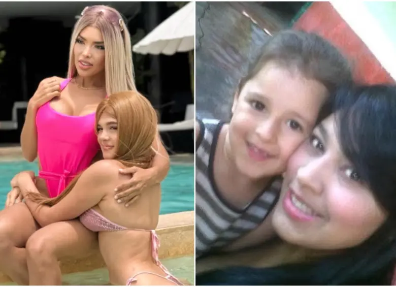 Tatiana Murillo, más conocida como la “Barbie Colombiana”, junto a su hija Sofía. FOTO: Tomada de redes sociales @labarbiecolombianaoficial
