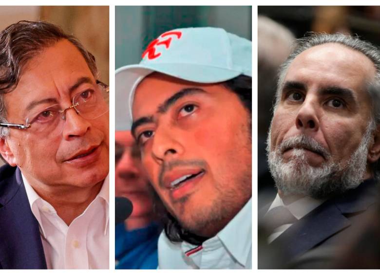 Según el jefe de Estado, la “amenaza se cumplió”. Nicolás Petro Burgos y Armando Benedetti también criticaron la sanción del Gobierno del presidente Donald Trump. FOTO: COLPRENSA/AFP
