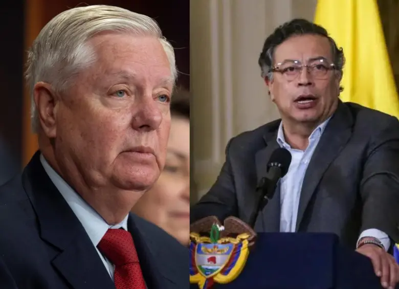 El senador republicano Lindsey Graham asegura que Trump impondrá aranceles a Colombia por presunto apoyo al narcotráfico. FOTO: AFP y Presidencia