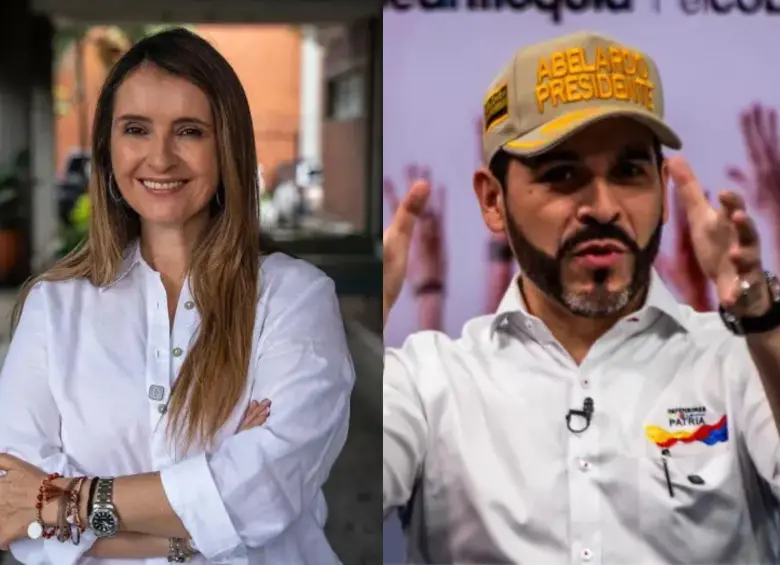 Paloma Valencia y Abelardo de la Espriella se disputan el paso a segunda vuelta contra Iván Cepeda, según las encuestas. Foto: EL COLOMBIANO.