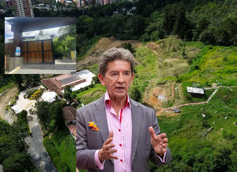 El exgobernador Luis Pérez y su familia son los propietarios del lote Las Brisas, ubicado en Las Palmas. FOTOS: Manuel Saldarriaga, Jaime Pérez y cortesía Corantioquia