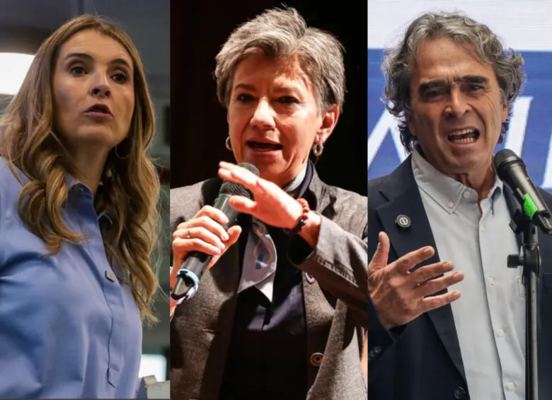 Los candidatos que confirmaron: Paloma Valencia, Claudia López y Sergio Fajardo. Foto: Colprensa