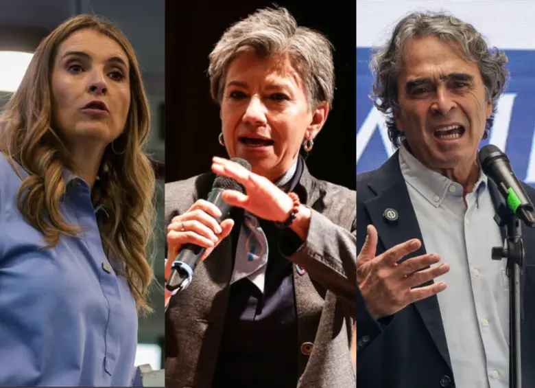 Los candidatos que confirmaron: Paloma Valencia, Claudia López y Sergio Fajardo. Foto: Colprensa
