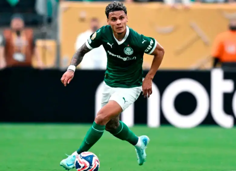Richard Ríos, de 25 años, fue una de las figuras del Palmeiras de Brasil en el Mundial de Clubes de Estados Unidos. FOTO: GETTY