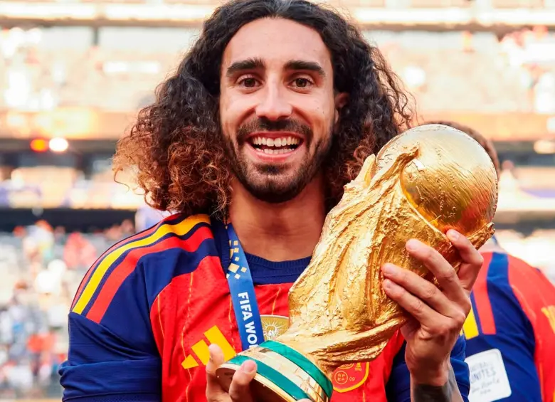 El futbolista Marc Cucurella, de 27 años, fue una de las figuras de la Selección de España en el Mundial de Norteamérica. Foto: tomada del Instagram de @Cucurella
