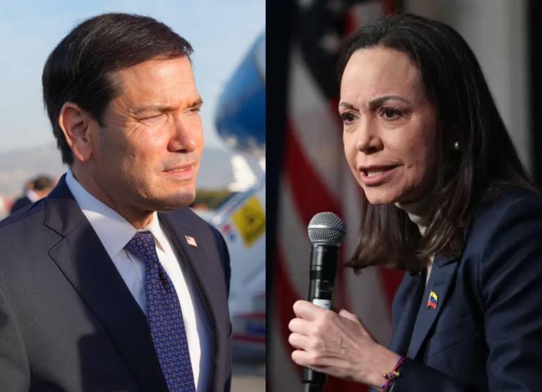 Marco Rubio habló de los bloqueos que ha enfrentado Machado para entrar a Venezuela. Dijo que EE. UU. no ha estado relacionado con ellos. Foto: Redes sociales/AFP.