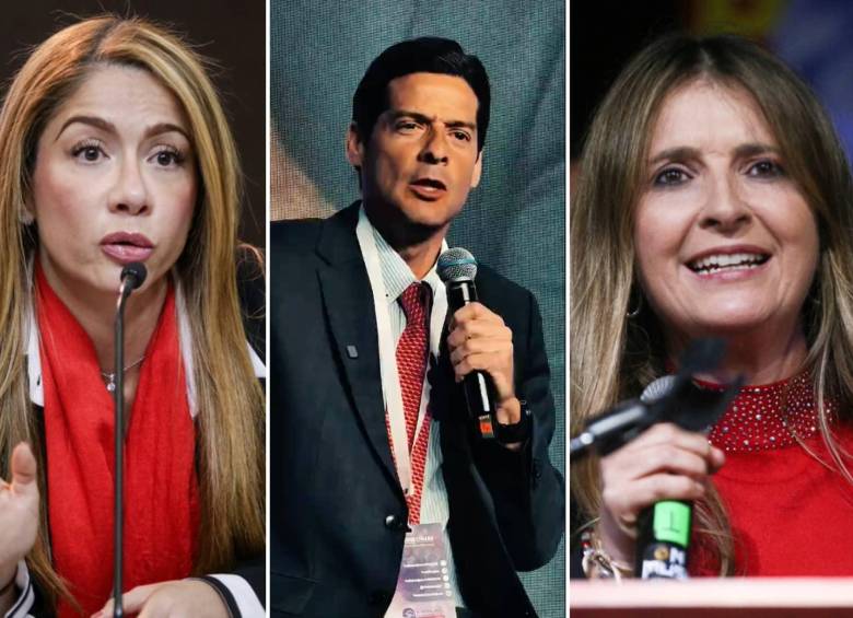 A la izquierda, Catherine Juvinao, representante a la Cámara por Bogotá de la Alianza Verde; en el centro, Mauricio Gómez, senador del Partido Liberal; a la derecha, Paloma Valencia, senadora y precandidata presidencial del Centro Democrático FOTOS: COLPRENSA y REDES SOCIALES