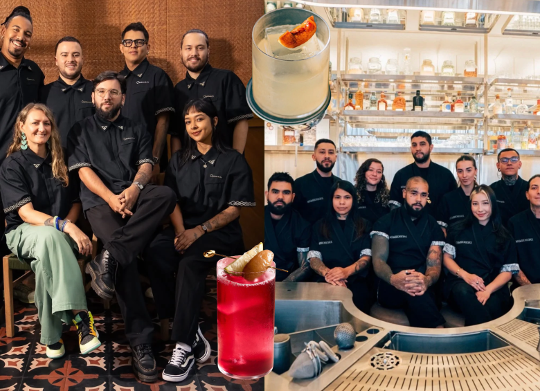 Los equipos de Carmen (izquierda) y Mamba Negra (derecha), los bares paisas que llegaron este año al top 50 de los mejores bares del mundo.