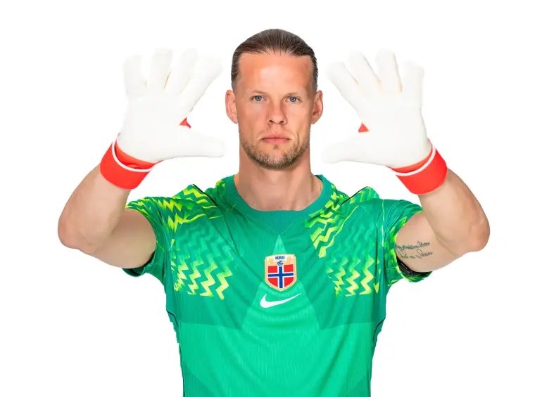 Orjan Nyland, arquero de Noruega. FOTO: X selección Noruega