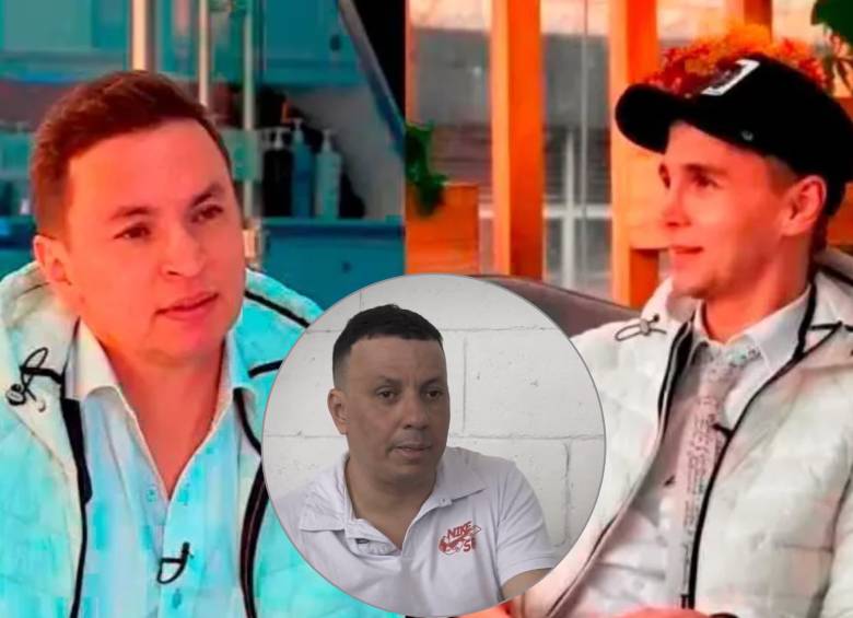 Los hermanos: Jhonier Leal, Carlos Andrés García y el asesinado Mauricio Leal. Foto: cortesía y captura de video.