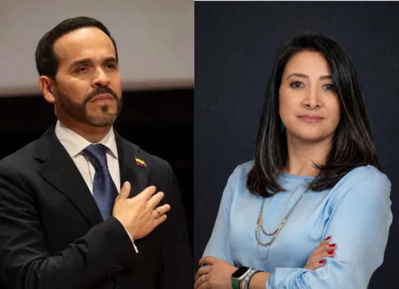 Abelardo de la Espriella y Claudia Benavides, ministra de Ciencias designada. Foto: Colprensa/Redes sociales