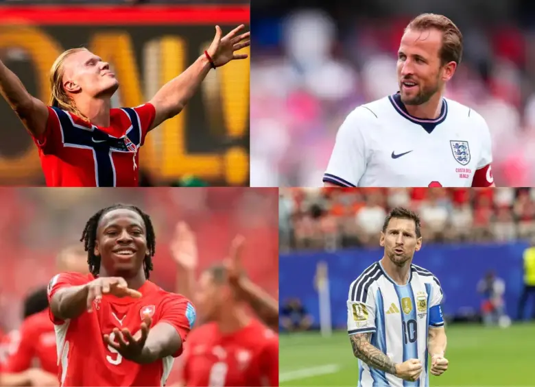Noruega, Inglaterra, Argentina y Suiza buscan este sábado los dos últimos cupos a las semifinales del Mundial 2026. Foto: Getty / AFP / X @Erling