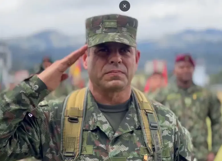 Comandante de Educación y Doctrina del Ejército, general Federico Mejía. Foto: captura de video