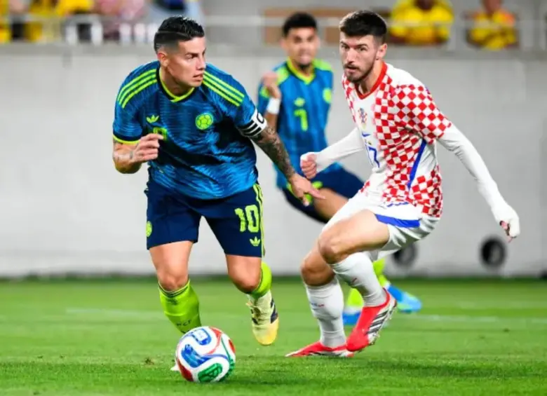 James Rodríguez fue titular y capitán de la Selección Colombia ante Croacia. FOTO: Getty