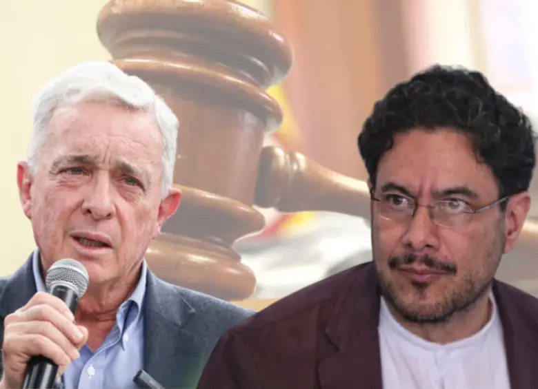 El Tribunal Superior de Bogotá absolvió en segunda instancia al expresidente Álvaro Uribe de los delitos de soborno de testigos y fraude procesal, revocando la condena de 12 años impuesta en julio. El senador Iván Cepeda es la contraparte del proceso. FOTO: ARCHIVO-COLPRENSA