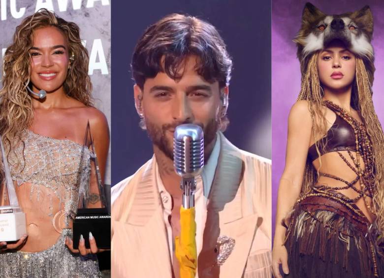 Maluma puso el espectáculo y Shakira y Karol G los premios: así brilló Colombia en los AMAs 2026. Foto: AMAs