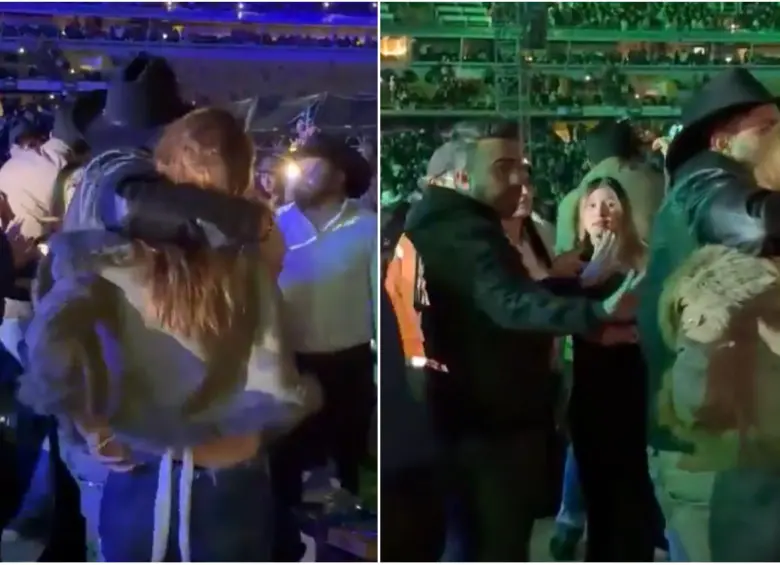 Momentos después de la pelea de las mujeres en medio del concierto. FOTO: Captura video de redes sociales @PasaenBogota