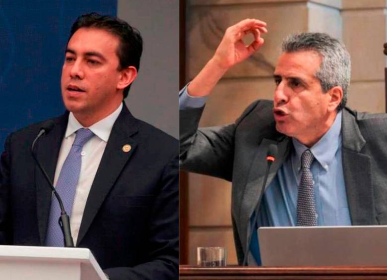 Ministro del Interior Luis Fernando Velasco, le responde al registrados Alexander Vega, sobre advertencia de seguridad en Cauca. Foto: Colprensa. 