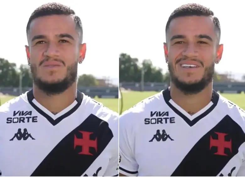 El reconocido jugador de Brasil y Vasco da Gama, Philippe Coutinho, estaba hablando en medio de la entrevista cuando de fondo se escucharon varios disparos. FOTO: CAPTURA VIDEO REDES SOCIALES