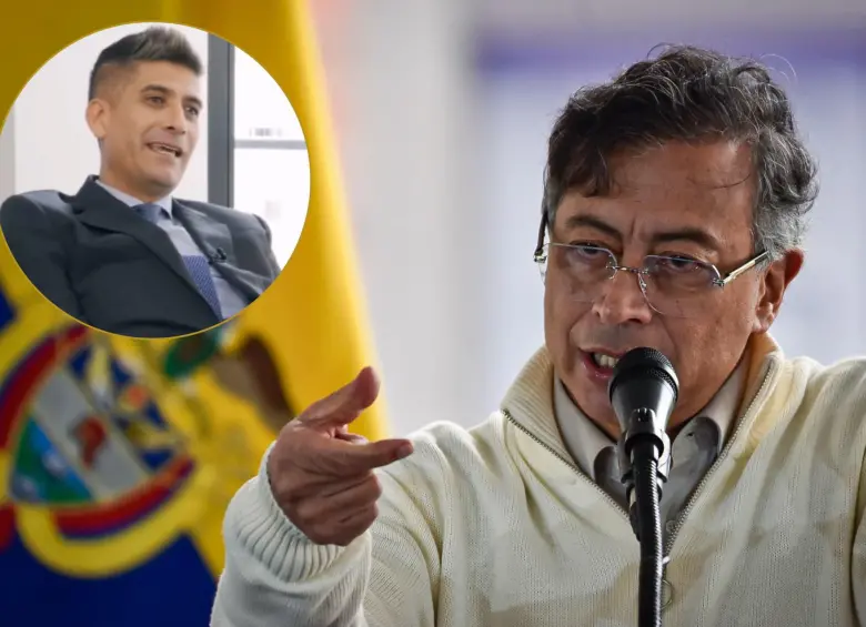 El presidente Gustavo Petro vinculó al fiscal Mario Burgos con carteles de narcotráfico. Foto: captura de video y Colprensa