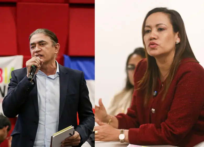 Gustavo Bolívar y Carolina Corcho, precandaditos presidenciales de la izquierda. FOTOS: Colprensa