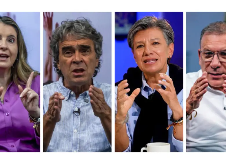 Asistieron Paloma Valencia, Sergio Fajardo, Claudia López y Roy Barreras. Faltaron Iván Cepeda y Abelardo de la Espriella. FOTOS: COLPRENSA.