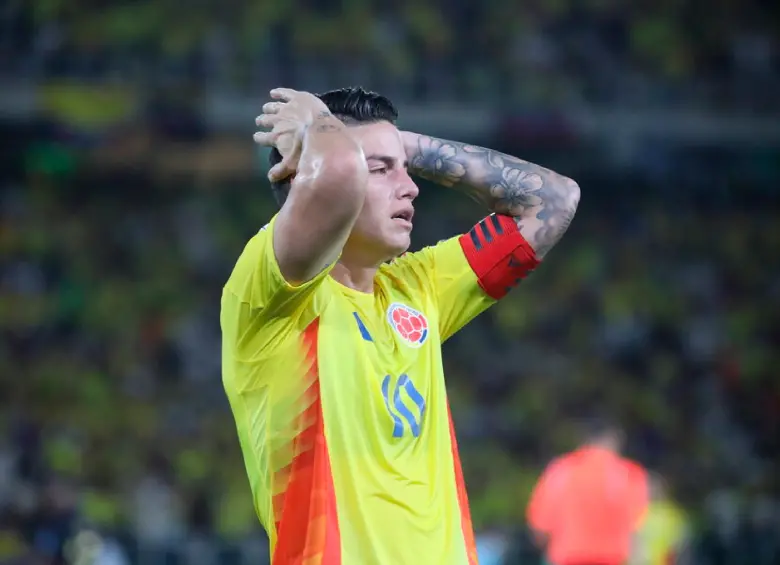 James Rodríguez no siente presión más allá de las tres derrotas seguidas de Colombia y dice que contra Paraguay es obligación ganar. FOTO COLPRENSA