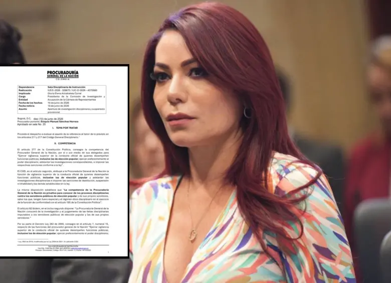 La Procuraduría emitió una suspensión provisional contra la presidenta de la Comisión de Acusación. Fotos: PGN y redes sociales