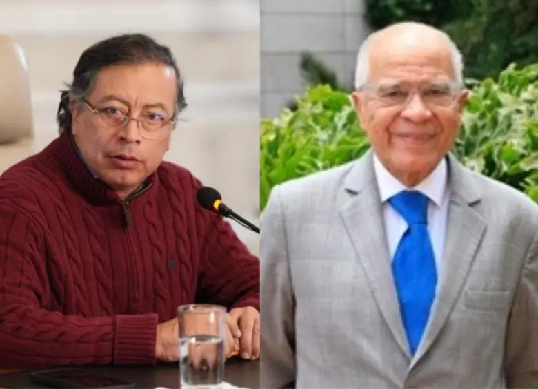 El presidente de Colombia, Gustavo Petro, y el exministro de Justicia Alfonso Gómez Méndez. FOTO CORTESÍA PRESIDENCIA