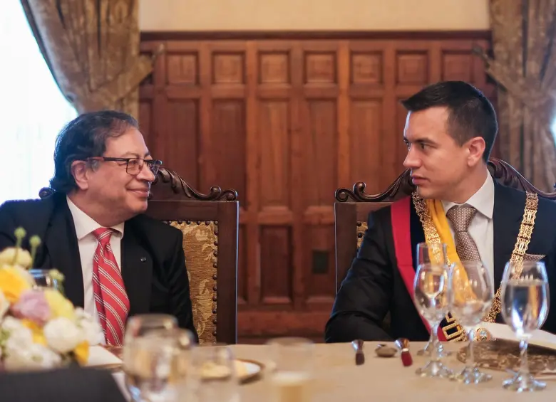 Presidentes Gustavo Petro y Daniel Noboa de Ecuador. Foto: Presidencia de Colombia