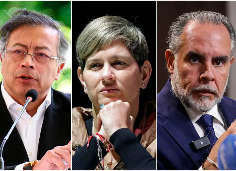 El presidente Gustavo Petro, su esposa, la primera dama Verónica Alcocer; y el ministro del Interior, Armando Benedetti, incluidos este 24 de octubre en la lista Clinton. FOTOS: Colprensa