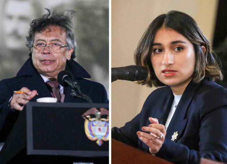 El presidente Gustavo Petro y la embajadora en Reino Unido, Laura Sarabia. Foto: Coolprensa.